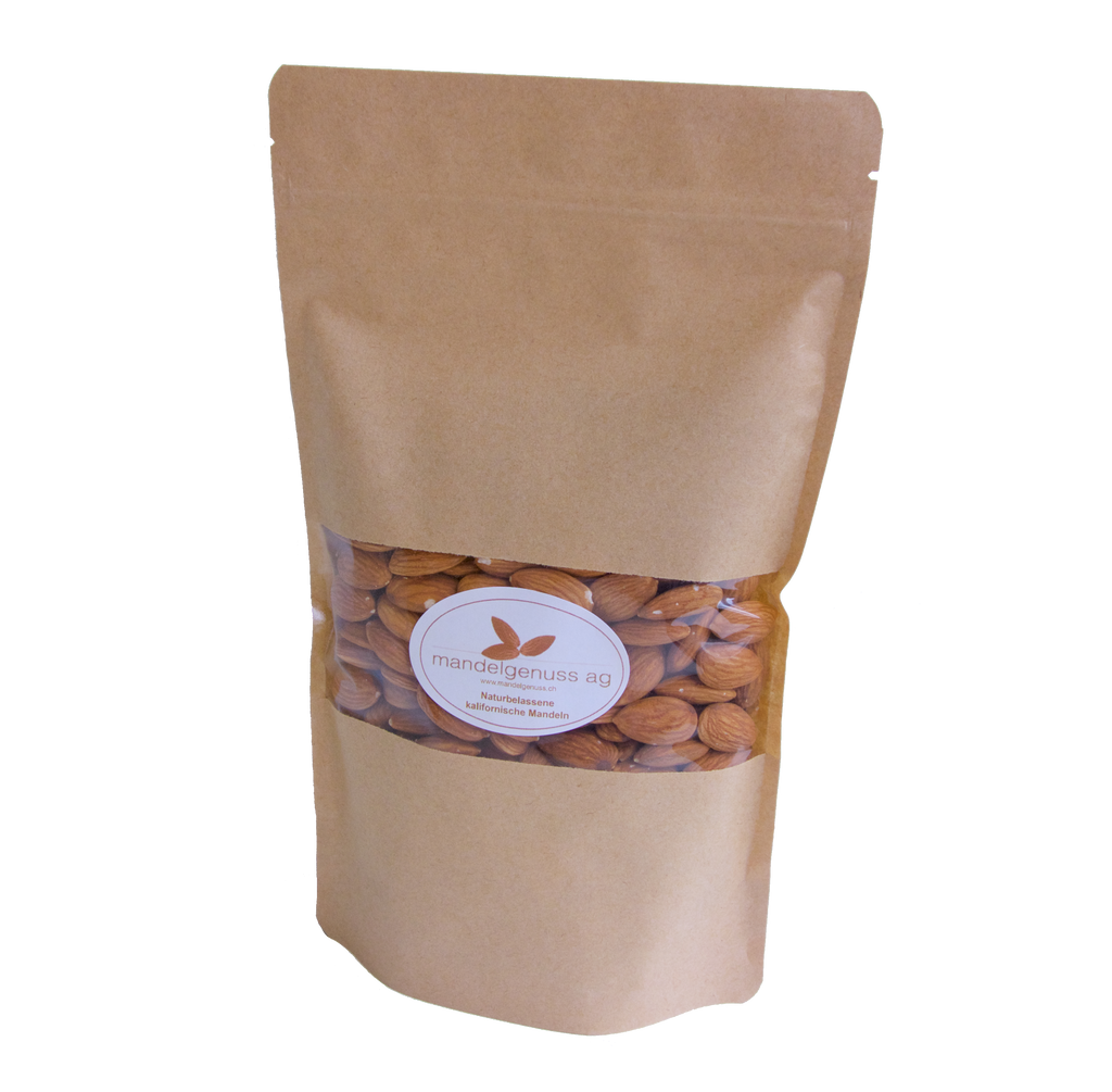 Naturbelassene kalifornische Mandeln 500g - Kalifornische Mandeln, ein Genuss | mandelgenuss