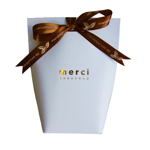 Edle Geschenktüte «Merci» (Weiss)